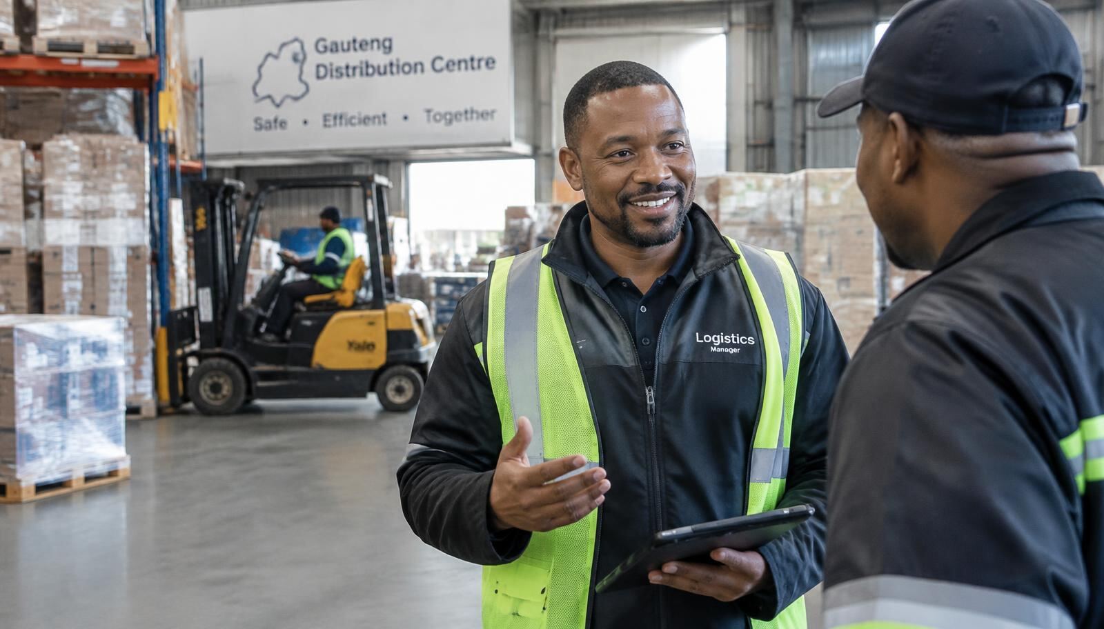 Logistics manager in a Gauteng distribution centre